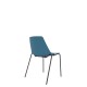 Polypropylene Shell Chair 4-Leg Black Steel Frame